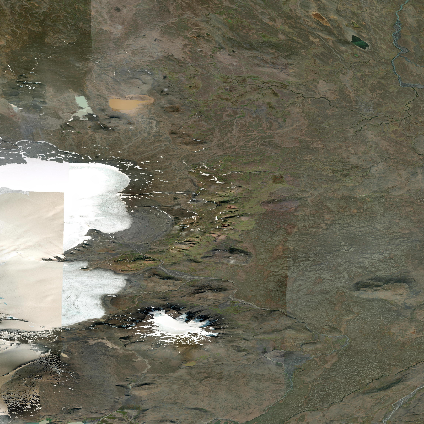 3D model of Oddnyjarhnjukur-Langjokull volcano, Iceland