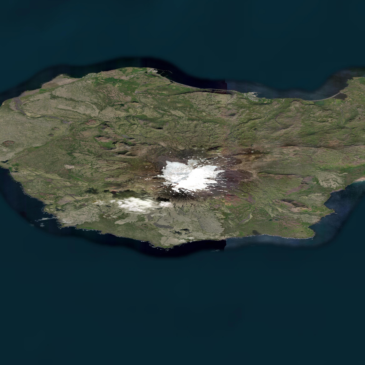 3D model of Snaefellsjokull volcano, Iceland